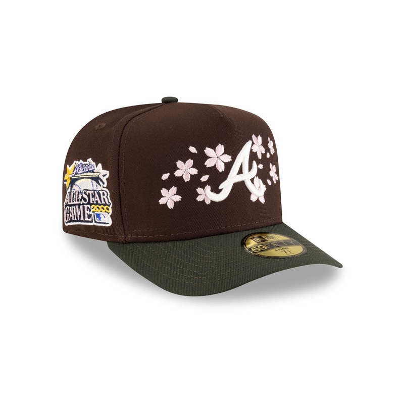 Just Caps Cherry Blossom Atlanta Braves 59FIFTY A-Frame Fitted Hat 7