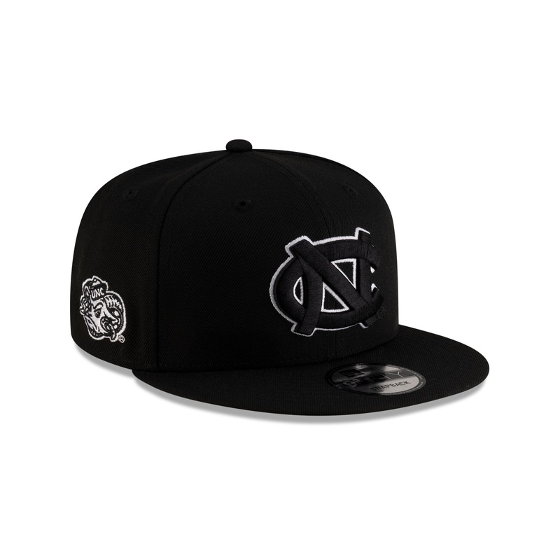 North Carolina Tar Heels Black & White 9FIFTY Snapback Hat One Size
