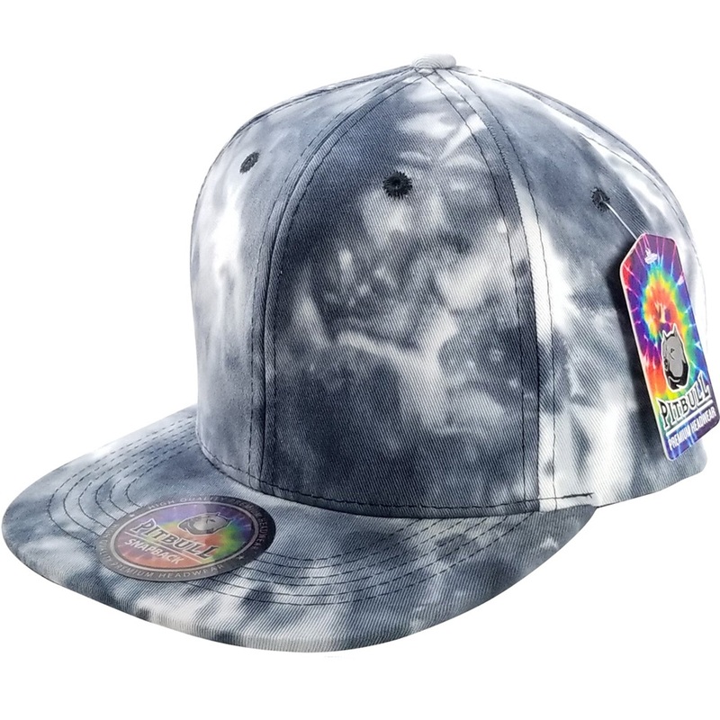 Pit Bull Cambridge PB262 Plain Tie Dye Cotton Snapback Hat Black