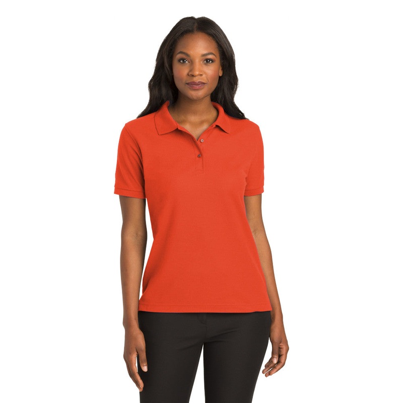 Port Authority L500 Ladies Silk Touch Polo – Orange Orange XS
