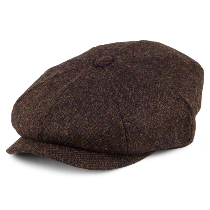 Wholesale Arnol Harris Tweed Wool Newsboy Cap B2B Pre-Pack MOSS 1S-3M-4L-3XL-1XXL