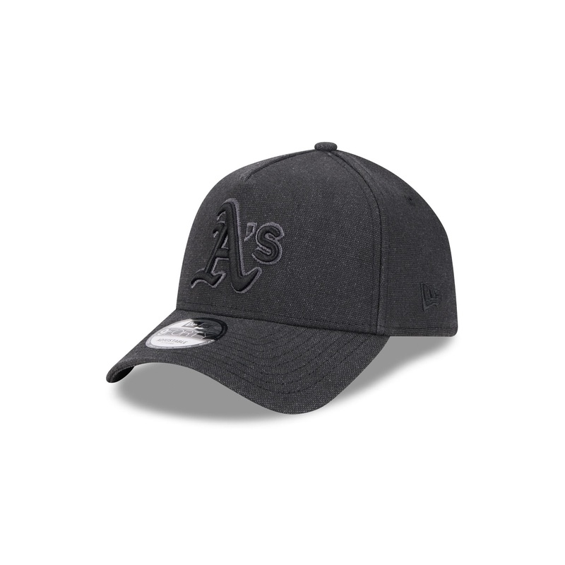 Athletics Logo Essentials Black 9FORTY A-Frame Snapback Hat One Size