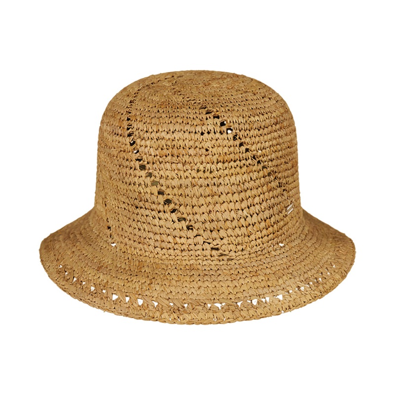 Barts Hats Tikia Raffia Straw Cloche Hat – Light Brown 1-Size