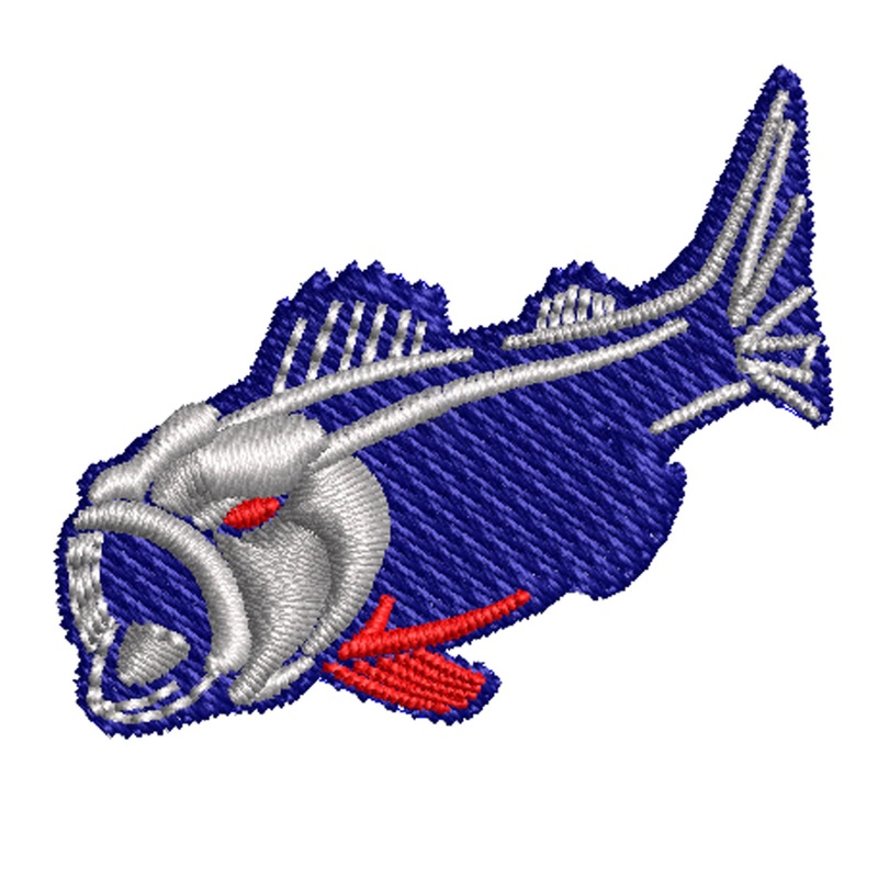 Blue Fish Logo Blue Fish Logo One Size