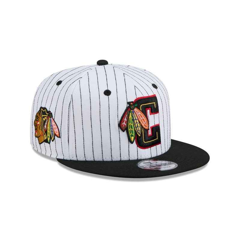 Chicago Blackhawks Deceptor Pinstripe 9FIFTY Snapback Hat One Size