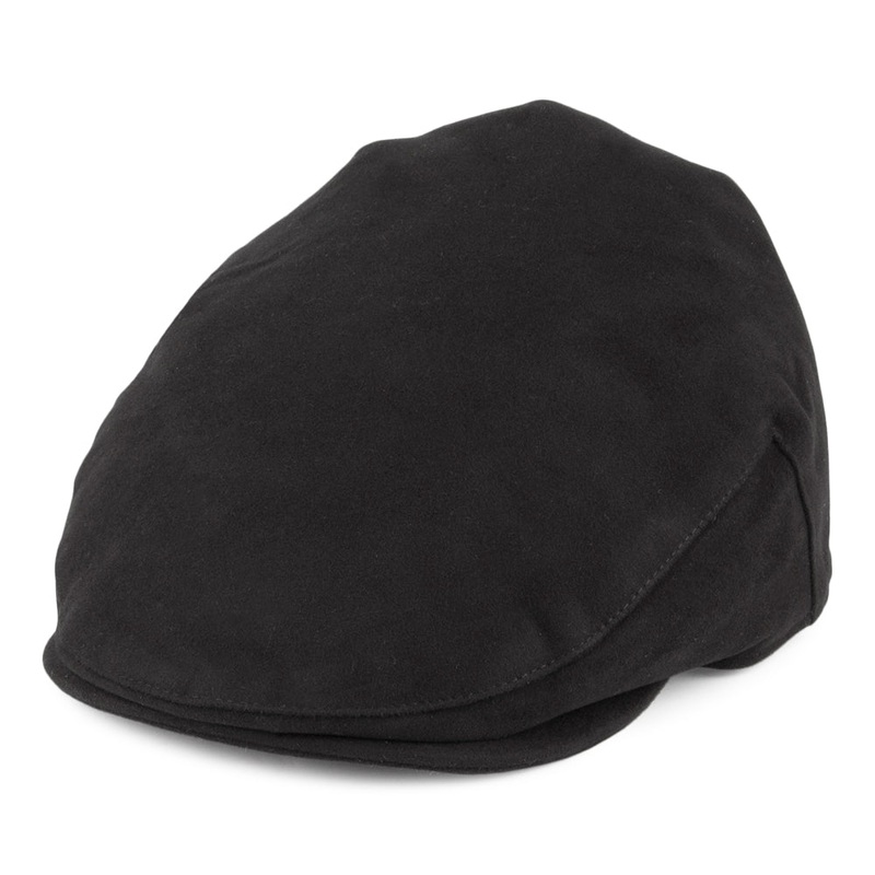 Christys Hats Moleskin Flat Cap – Black S