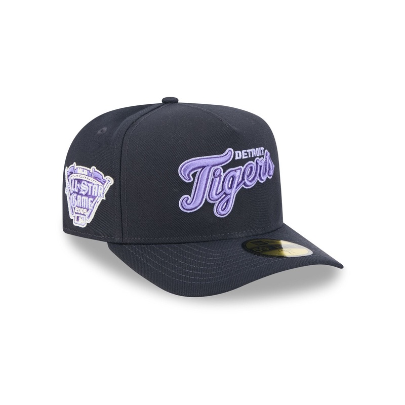 Detroit Tigers Navy Lavender 59FIFTY A-Frame Fitted Hat 7