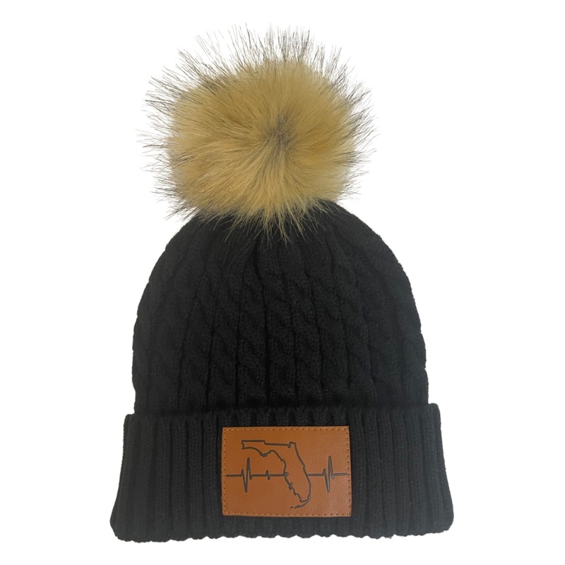 Florida Beanie – Pom – Black