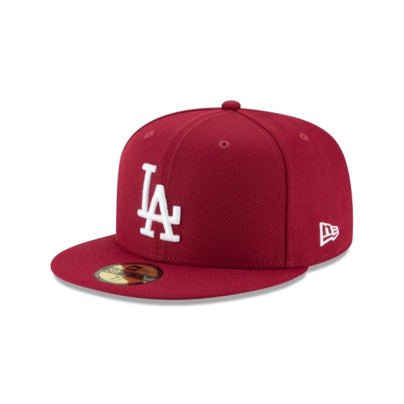 Los Angeles Dodgers Cardinal Basic 59FIFTY Fitted Hat 6 7/8