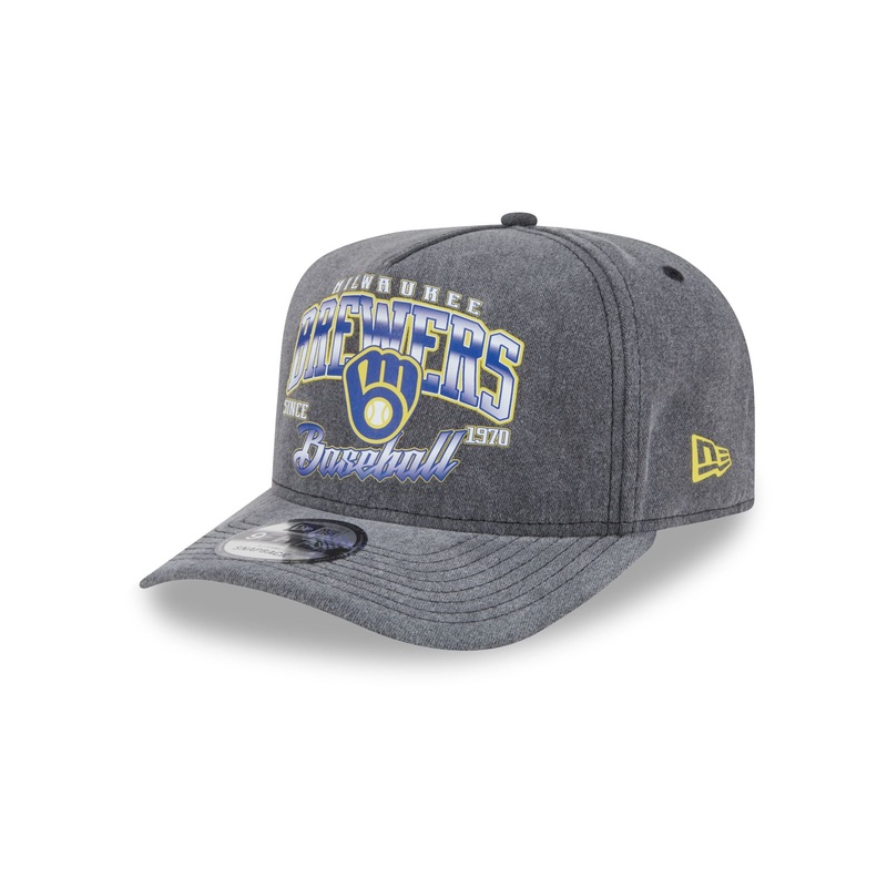 Milwaukee Brewers Washed 9FIFTY A-Frame Snapback Hat One Size