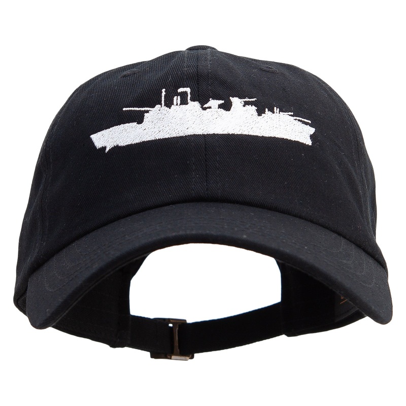 US Warship Unstructured Low Profile 6 panel Cotton Cap Black One Size