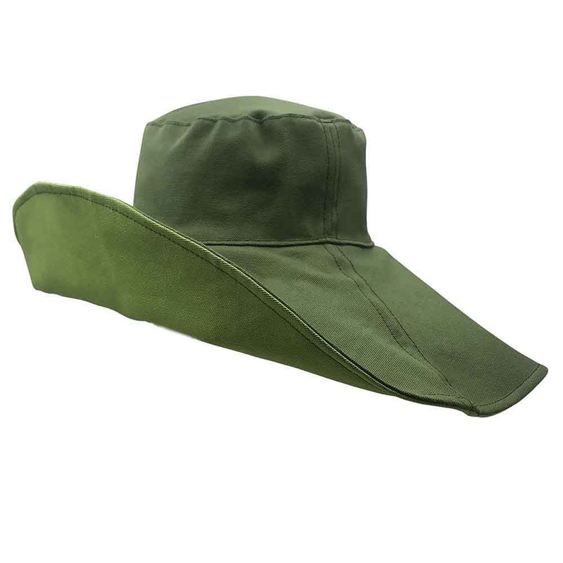 Eden Eclipse Reversible Organic Cotton Resort Sun Hat – Flipside Hats Fern / Green M/L (58 cm)