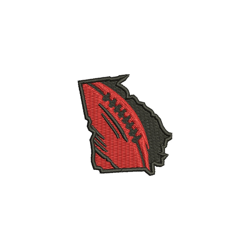 Georgia Football State Map Default Title One Size