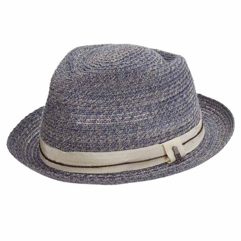Ocean City Hemp Straw Fedora Hat – Brooklyn Hat Co Navy Tweed Large (59 cm)