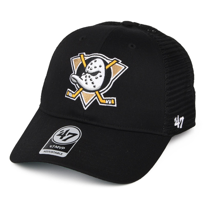 47 Brand Anaheim Ducks Trucker Cap – NHL Branson MVP – Black Adjustable