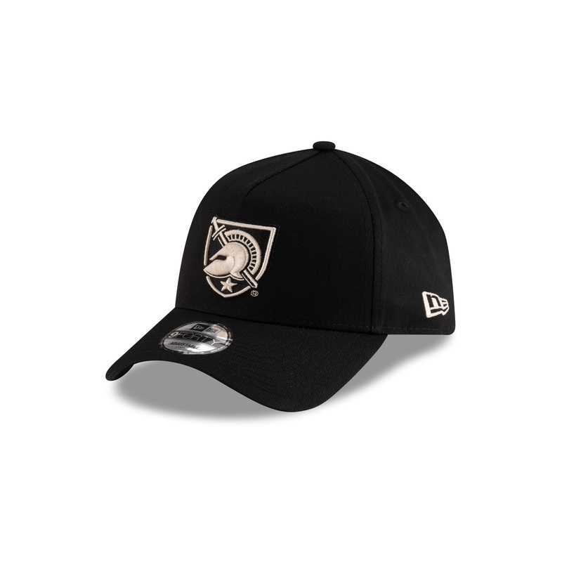 Army Black Knights Black 9FORTY A-Frame Snapback Hat One Size