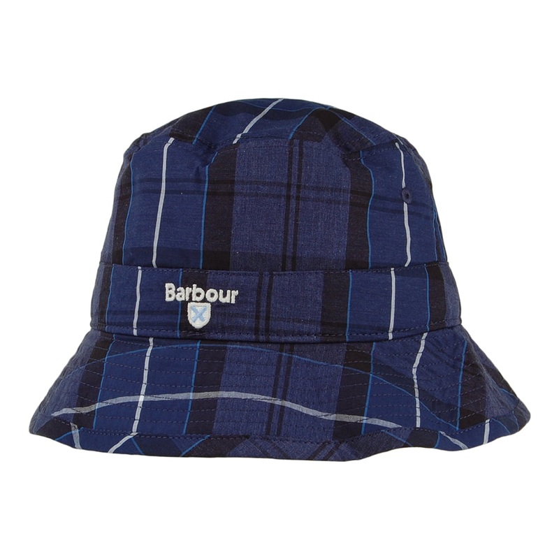Barbour Hats Tartan Cotton Bucket Hat – Blue S