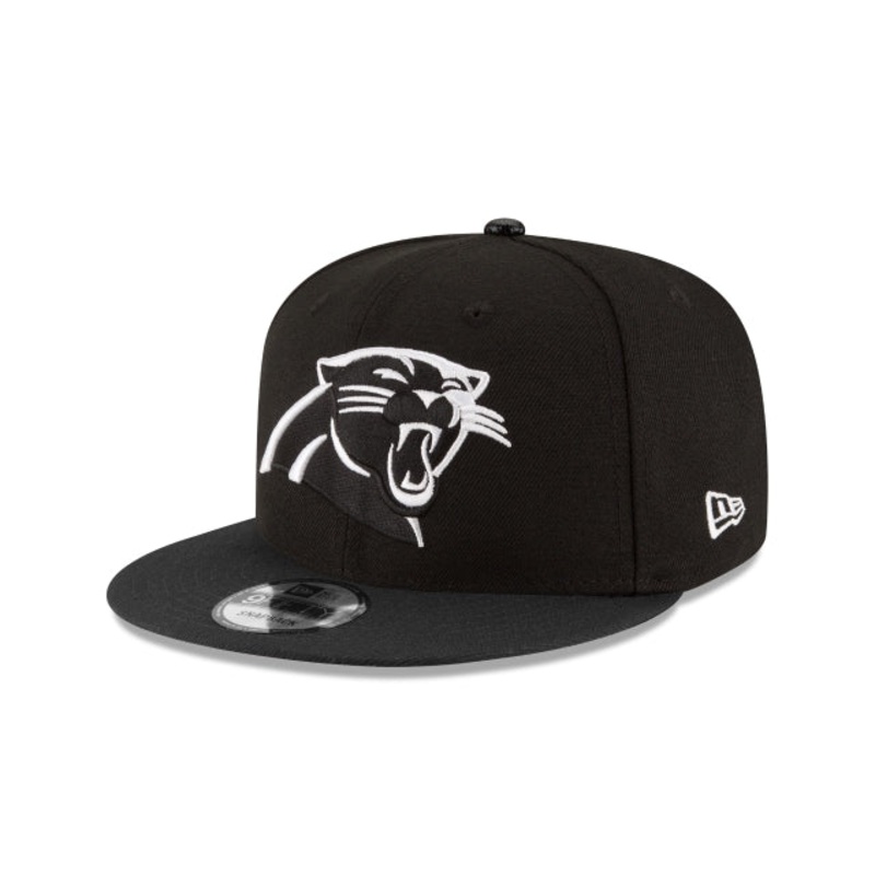 Carolina Panthers Black and White 9FIFTY Snapback Hat One Size