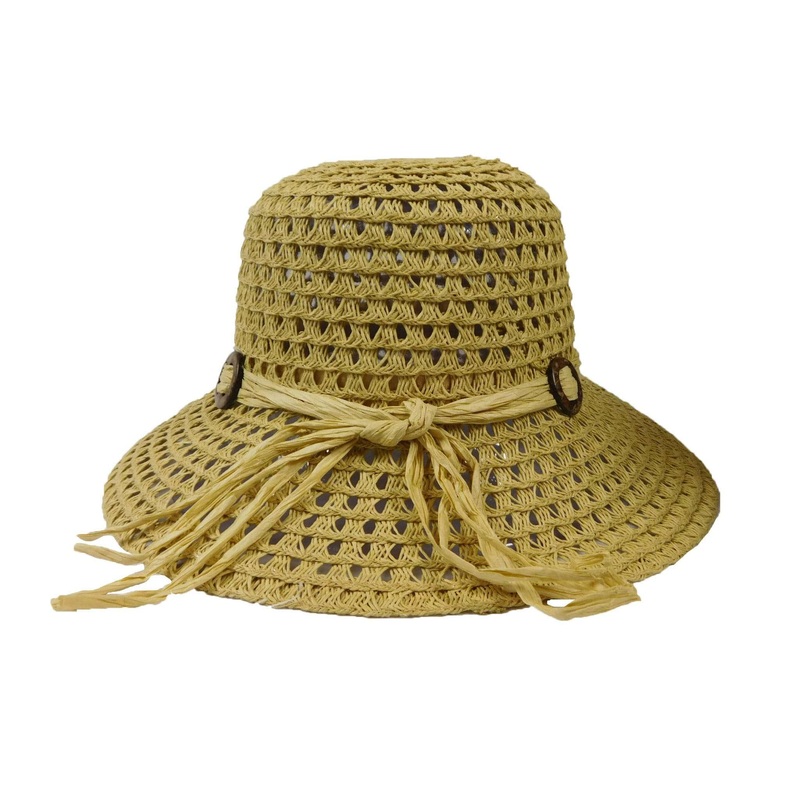 Crochet Straw Big Brim Hat – Jeanne Simmons Accessories Natural OS