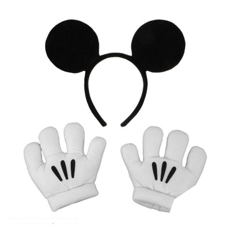 Mickey Mouse Headband & Gloves Kit BLACK/WHITE ONE SIZE
