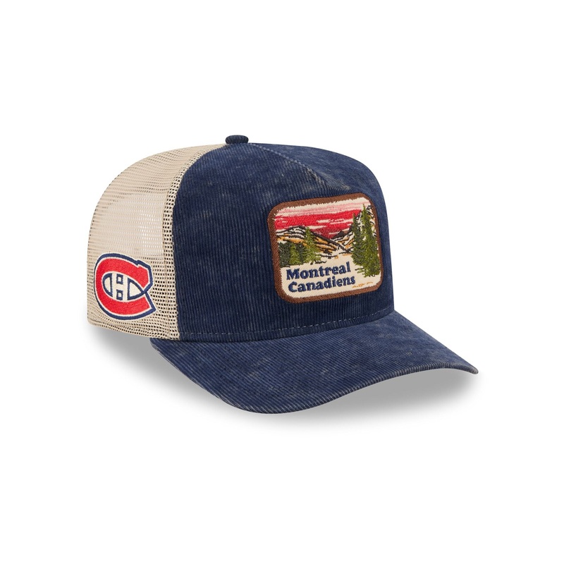Montreal Canadiens Vintage Landscape 9FIFTY A-Frame Trucker Hat One Size