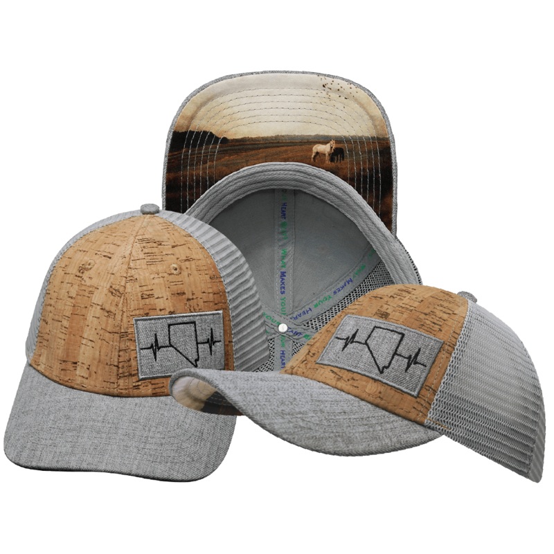 Nevada Hat – Low Profile – Cork – Heather Gray / Gray – Trucker Mesh