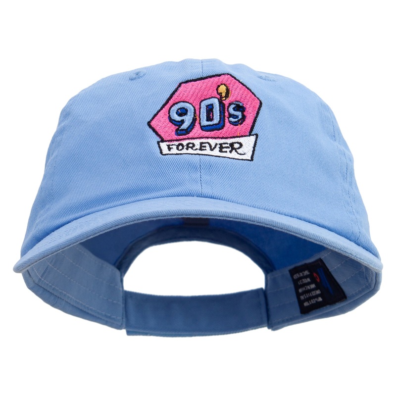 90’s Forever Logo Embroidered Low Profile Dyed Cotton Twill Cap Sky Blue One Size