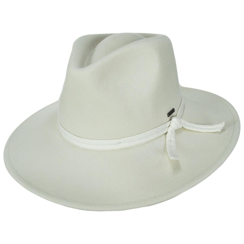 Joanna Packable Wool Felt Fedora Hat – Off White OFF WHITE XS