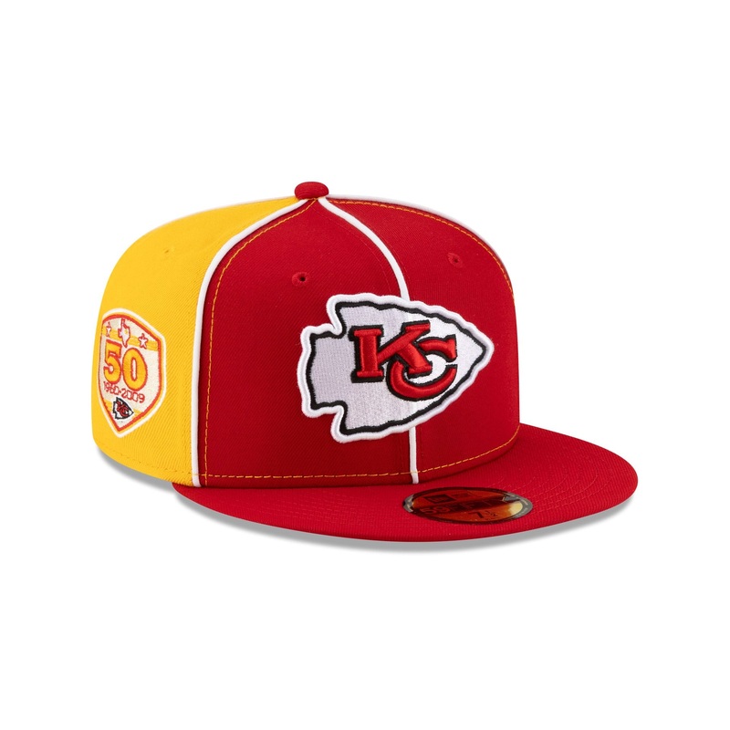 Kansas City Chiefs Two-Tone Pinwheel 59FIFTY Fitted Hat 7