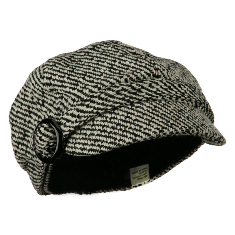 Muffy Patterned Newsboy Cap Red One Size