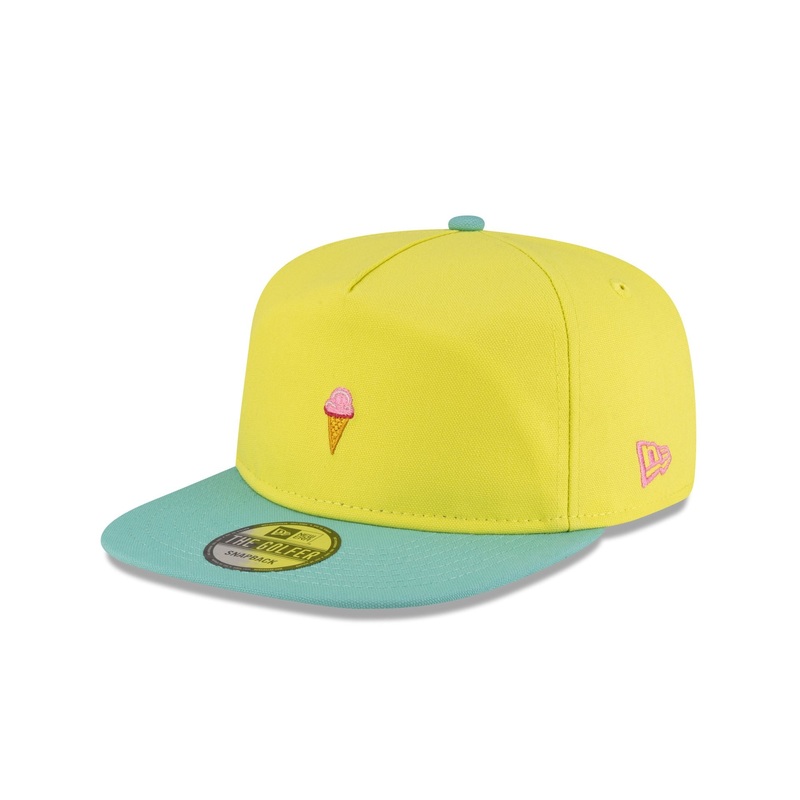 New Era Cap Ice Cream Yellow Golfer Hat One Size