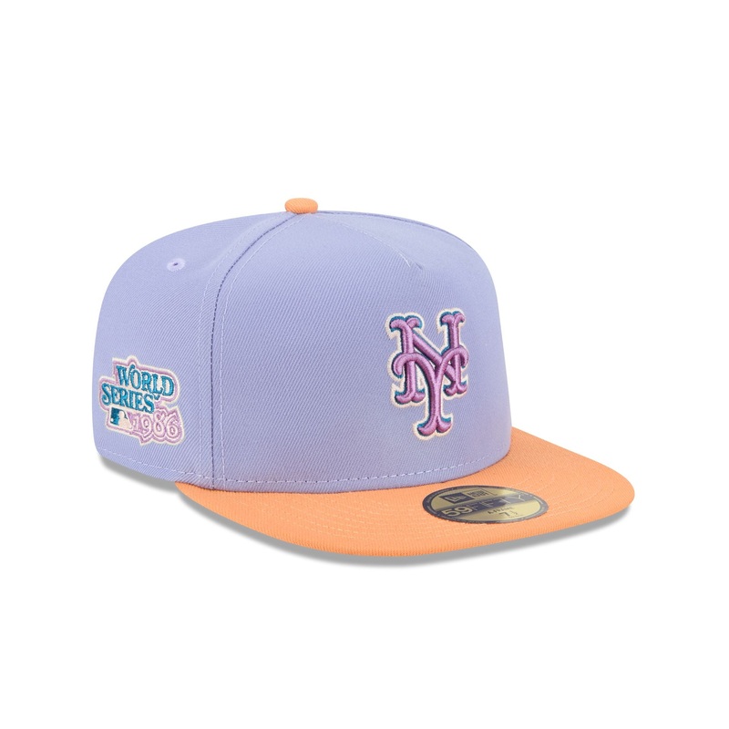 New York Mets Lavender 59FIFTY A-Frame Fitted Hat 7