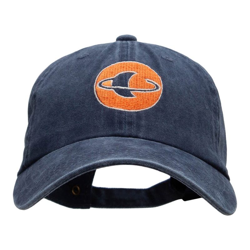 Saturn Insignia Embroidered Unstructured Washed Cotton Twill Cap Navy One Size