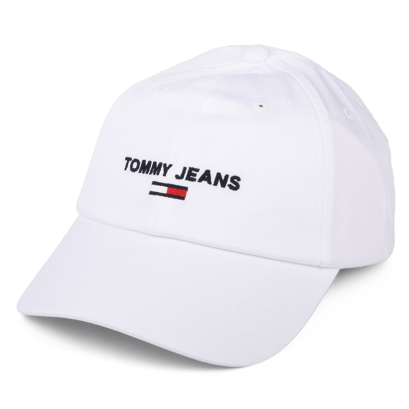 Tommy Hilfiger Hats TJM Sport Organic Cotton Baseball Cap – White Adjustable