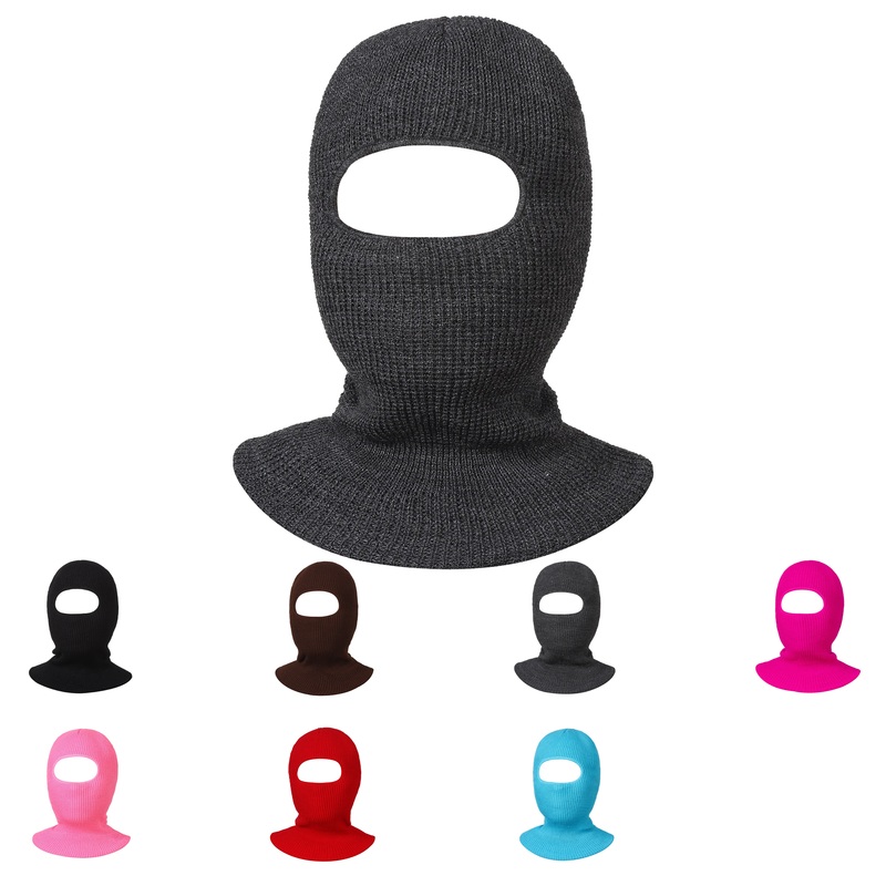 Unbranded 1-Hole Ski Mask, Blank Face Mask Balaclava Black