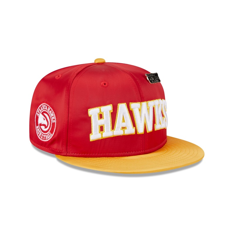 Atlanta Hawks Satin Pin 9FIFTY Snapback Hat One Size