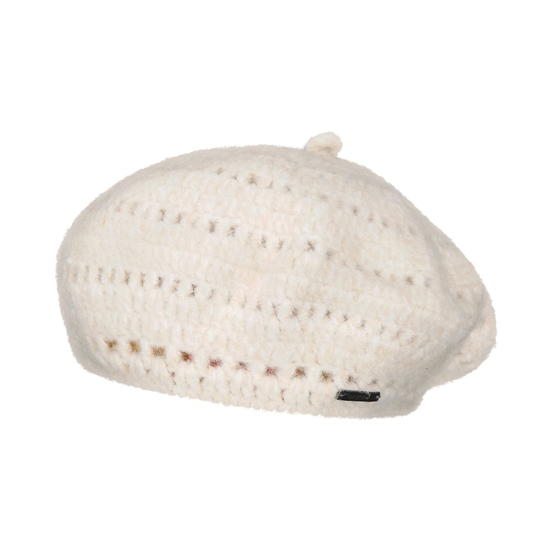 Barts Hats Chrostelle Handknitted Recycled Beret – Cream 1-Size