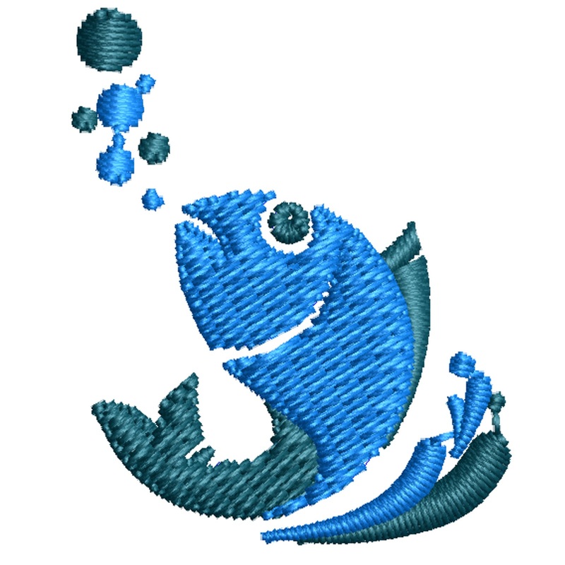 Blue Fish Symbol Blue Fish Symbol One Size