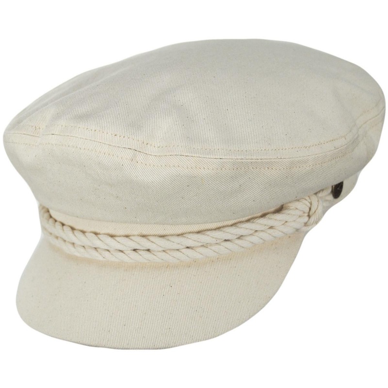 Cotton Twill Fiddler Cap EGRET WHITE S