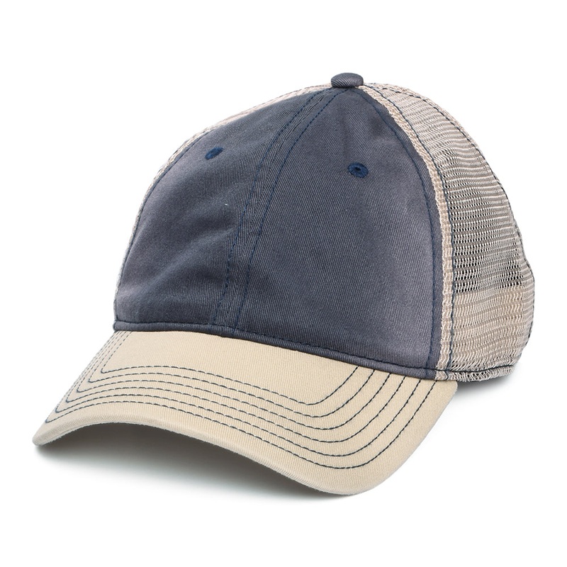 Dorfman Pacific Hats Cotton Trucker Cap – Navy Blue Adjustable