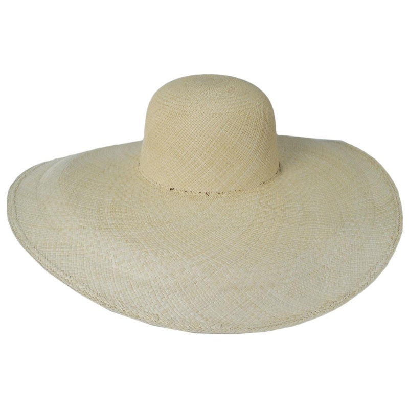 Ibiza Wide Brim Panama Straw Swinger Sun Hat NATURAL M