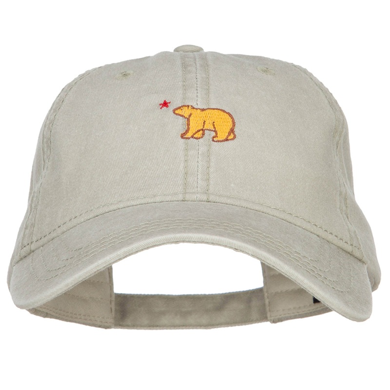 Mini Cali Bear Embroidered Washed Cap Stone One Size