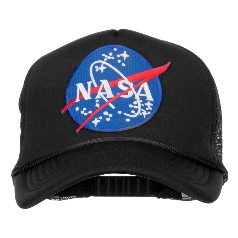NASA Lunar Patched Foam Trucker Cap Black One Size
