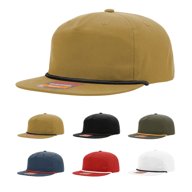 Richardson 256 – Grandpa, 5-Panel Premium Rope Cap, Snapback Biscuit/Black