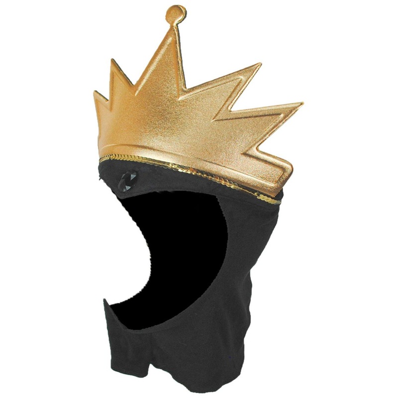Snow White Evil Queen Headpiece with Cowl GOLD/BLACK ONE SIZE FITS MOST