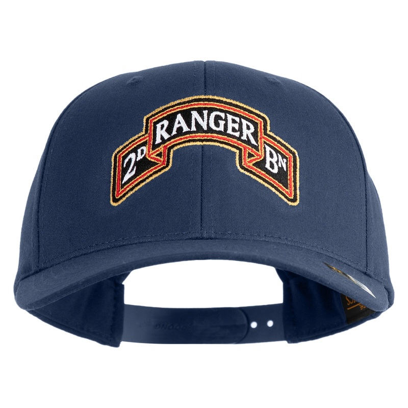 U.S. Army 2nd Ranger Battalion Embroidered Retro Cotton Blend Snapback Cap Navy One Size