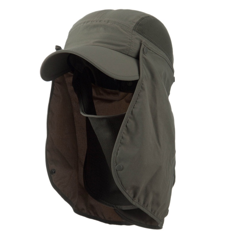 UV 50+ Talson Removable Flap Breathable Cap Olive One Size