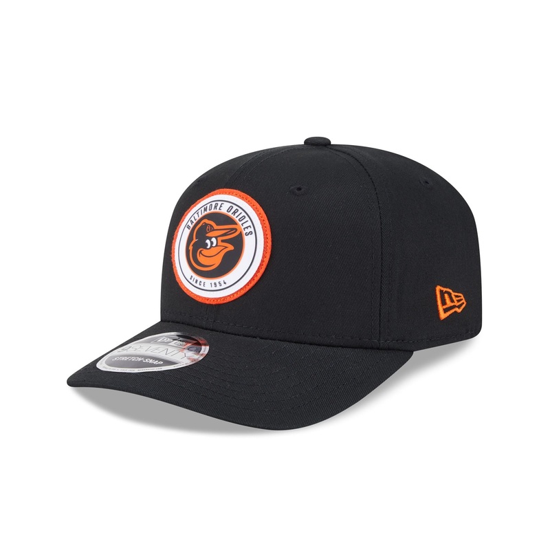 Baltimore Orioles Circle Patch 9SEVENTY Stretch-Snap Hat One Size