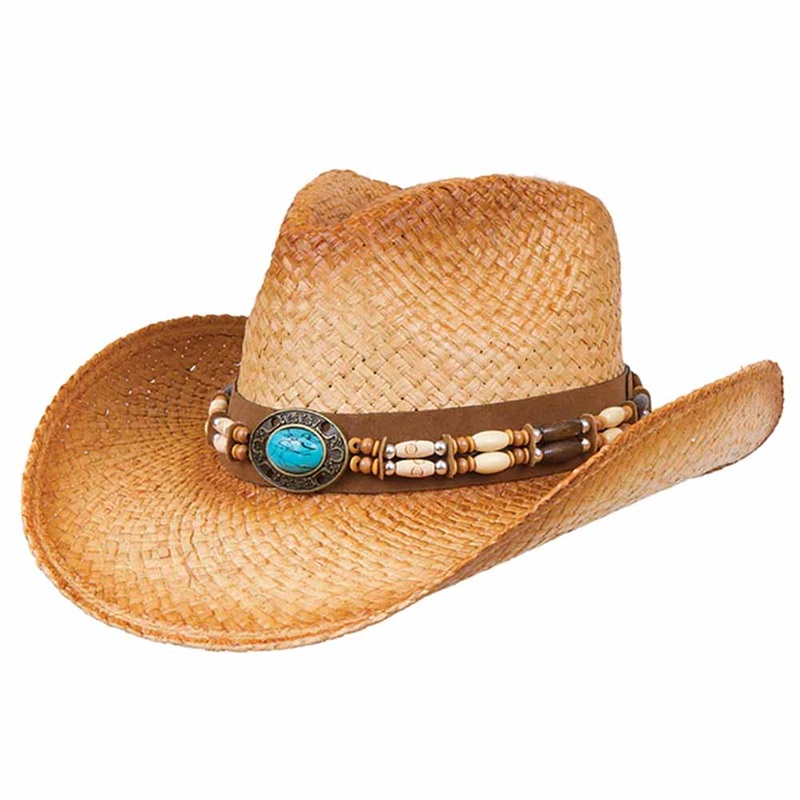 Beaded Band Cowboy Hat for Small Heads – Karen Keith Hats Tan Small (55 cm)