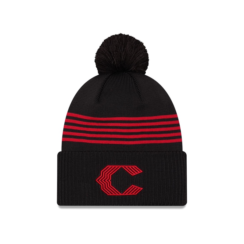 Cincinnati Reds City Connect Pom Knit Hat One Size